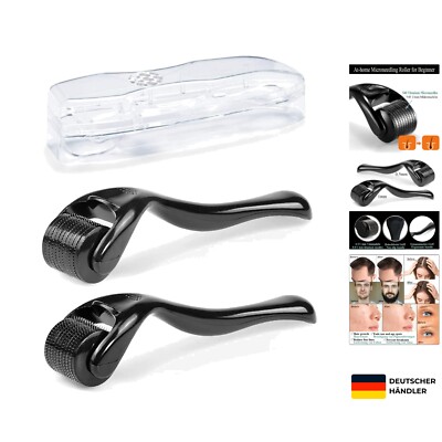 2 Stück Derma-roller 0,5mm mit 1,0 mm,Bartroller Microneedling Roller mit 540...
