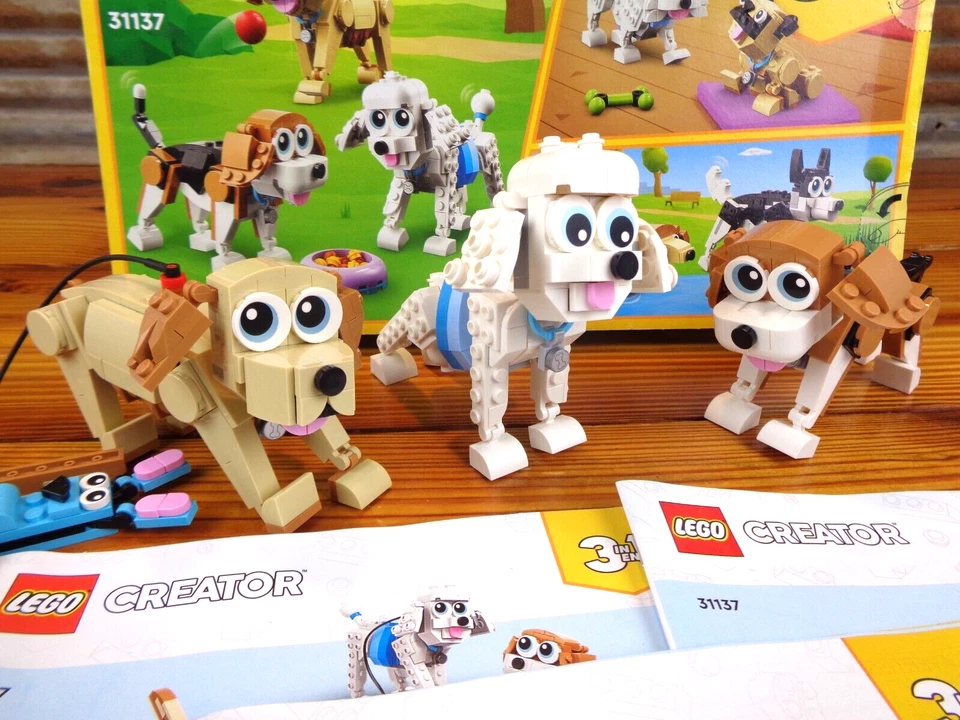 LEGO Creator 3 en 1 Adorable Perros Construcción Juguete Set 31137 (P167) ¡Usado en Excelente Condición! Foto 2 de 4
