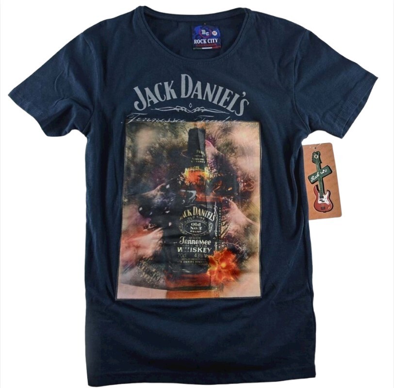 Blue Jack Daniels Polo Shirt Jack Daniel's Bottle T-Shirt The