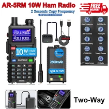 BAOFENG AR-5RM 10W Ham Radio, Long Range Two-Way Walkie Talkie, NOAA Receiver, 9