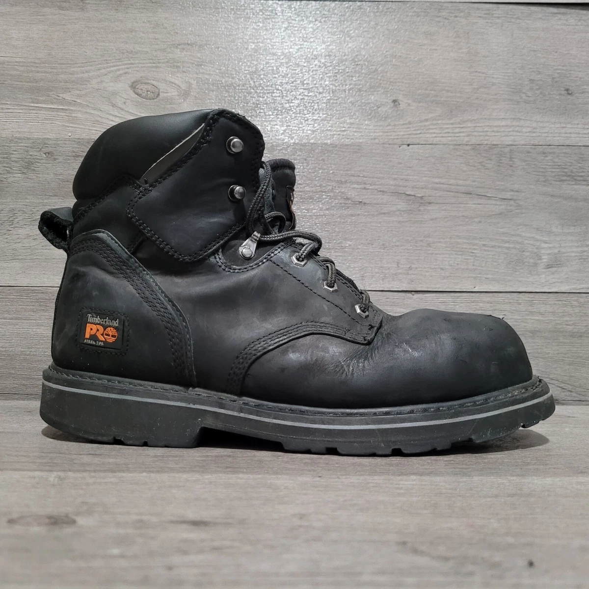 Biltrite Mens Black Leather Steel Toe Chukka Boots 6.5 Oil Resist ANSI Z41.1-91 Men main image 3