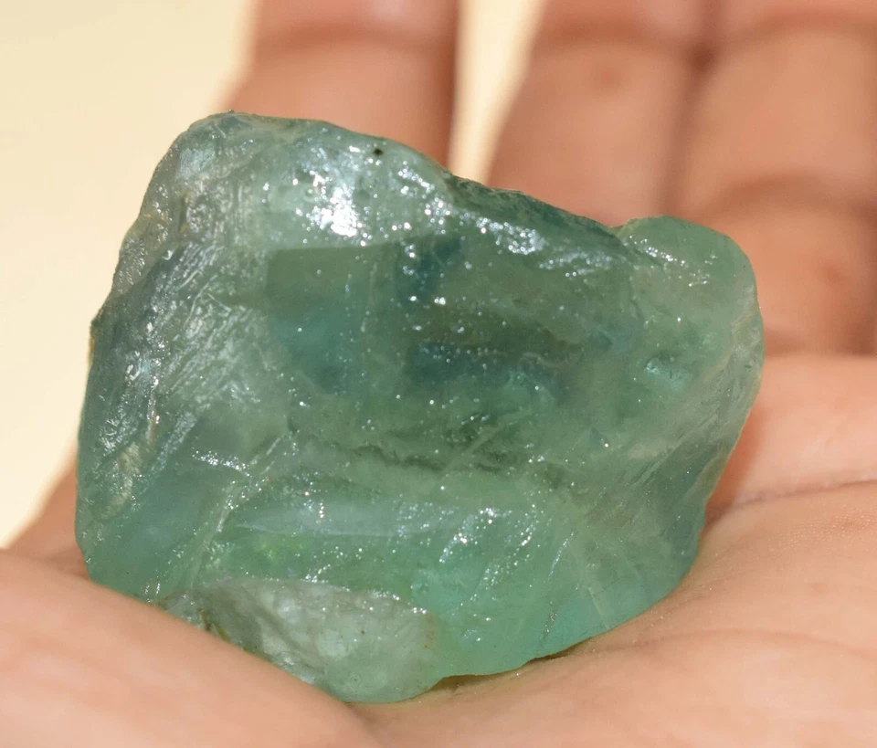 100% Natural Verde Colombia Esmeralda Fluorita 228.5 CT Muestra Faceta Áspera Foto 3 de 4