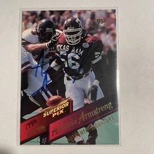 Antonio Armstrong 1995 Superior Pix Auto Autograph /6500 Rookie Texas A&M
