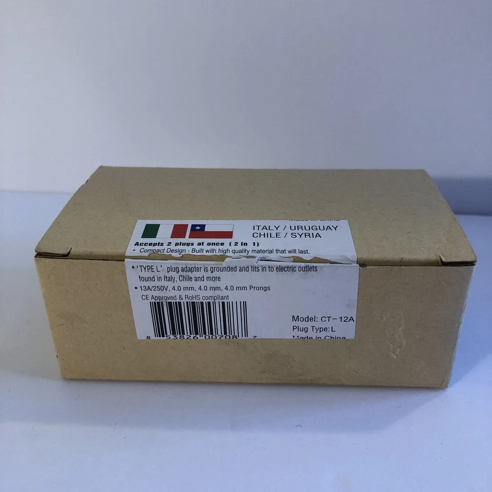 Ceptics USA to Italy Travel Adapters 3 Pack Plug Type L Model CT 12A - Image 4 of 4