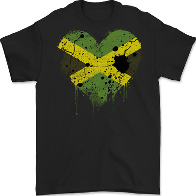 T-shirt Homme Drapeau Jamaïcain - Col Rond, Manches Courtes, Coupe Ample, Tissu Léger Respirant, Unisexe - 9