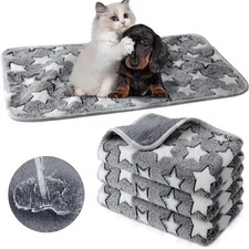 Tranqun 4 Pcs Waterproof Dog Blankets 30 x 21 Inch Washable Puppy Blankets fo...