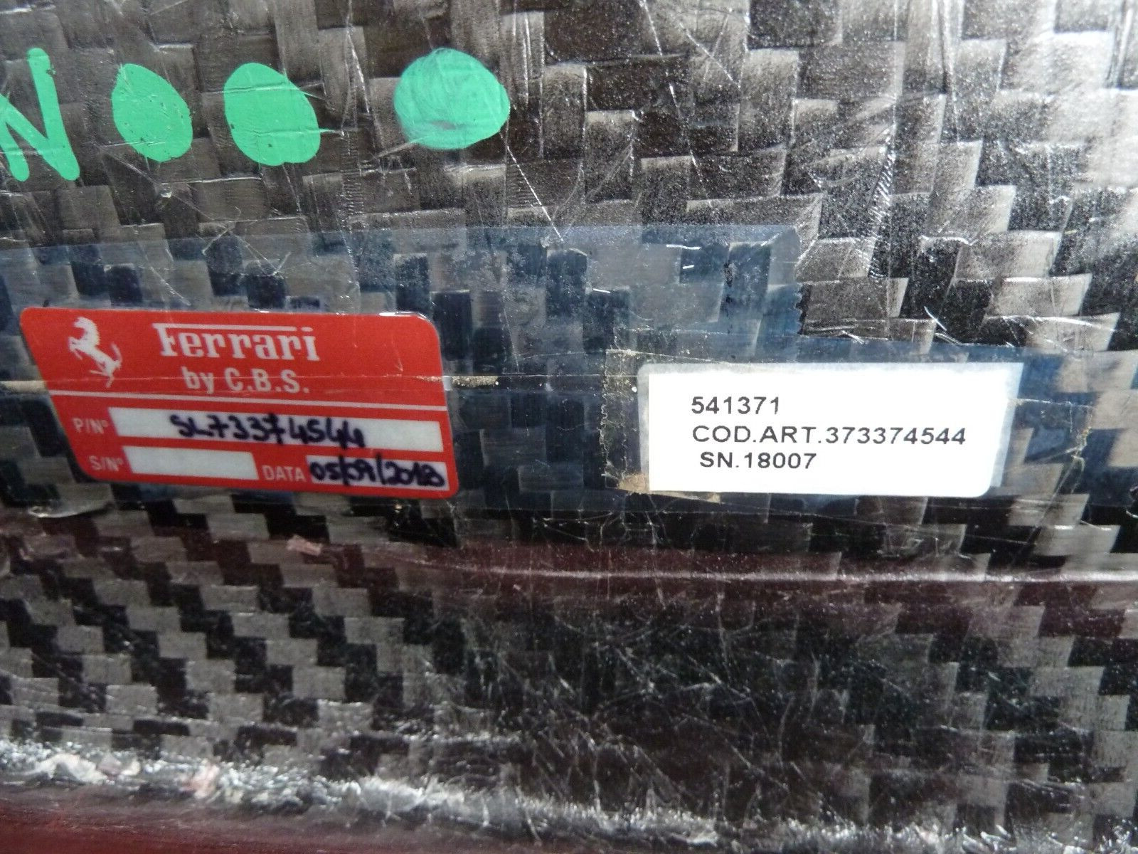 Ferrari 488 PISTA Left Side Skirt OEM Carbon Fiber Rocker Panel GTB Spider