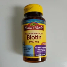 Nature Made Biotin 5000 mcg 120 Count Exp 2027+