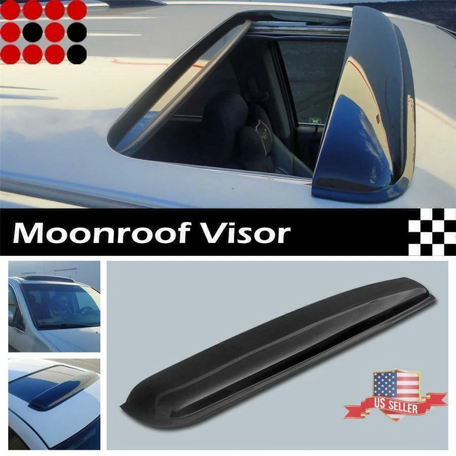92x14cm Dark Smoke Car Sunroof Visor Moon Roof Rain Guard Wind Deflector US Ship Foto 2 de 4