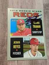 Blake Trahan Signed 2019 Topps Heritage Card #36 COA RC Reds Jesus Reyes Rookie