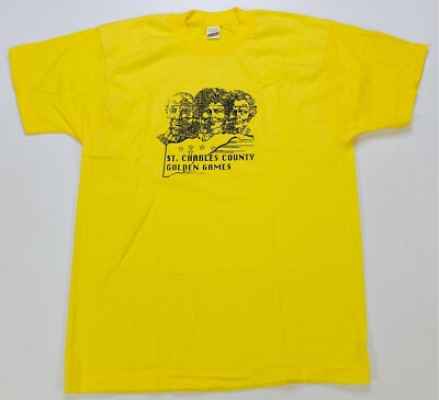 Rare Vintage SCREEN STARS St. Charles County Golden Games T Shirt 90s Missouri L