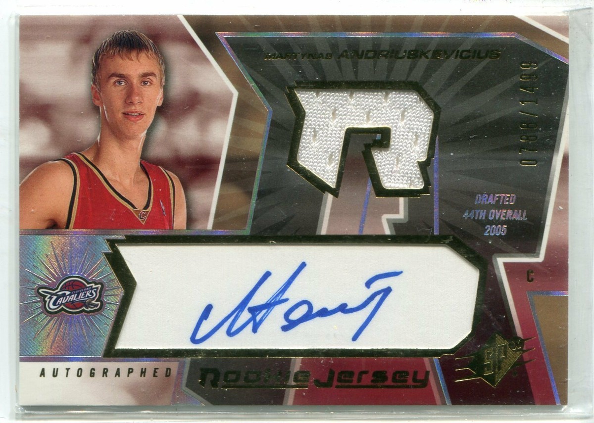 2005-06 SPx Martynas Andriuskevicius JERSEY RELIC AUTO AUTOGRAPH