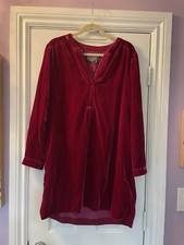 anthropologie Hot Pink Velvet dress Medium 