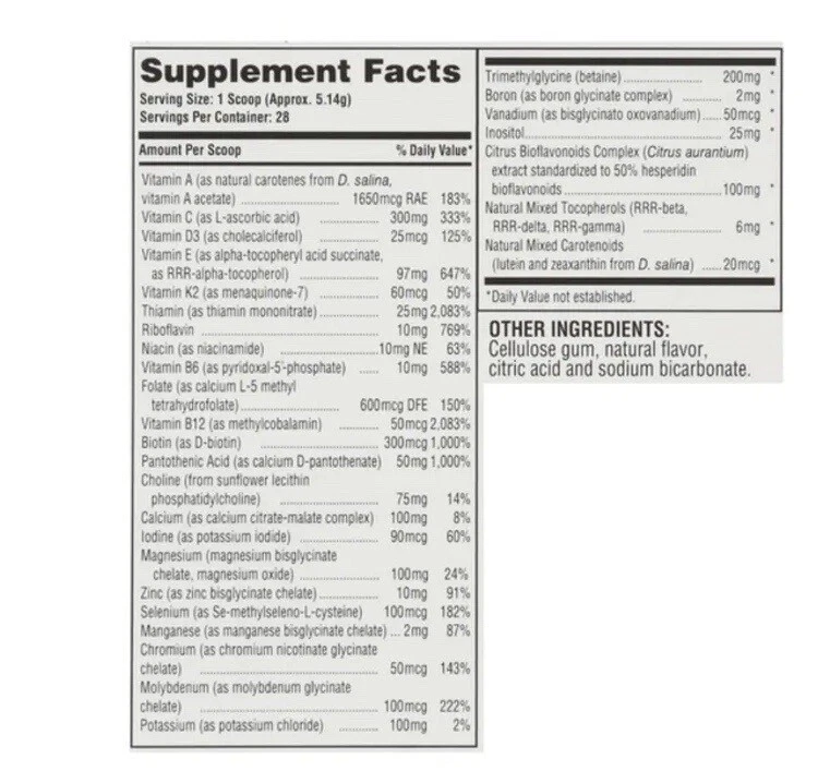 Polvo sin sabor SFI Health Equazen VitaSpectrum Edades 5+ 5,04 oz 4/24 Foto 2 de 2