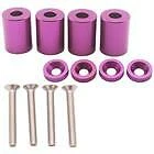 Kit elevador espaciador de ventilación de capó de 1" de carreras para motor turbo de coche 6 mm púrpura Foto 2 de 4