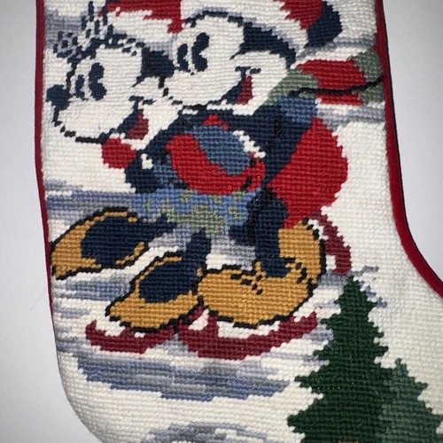 Disney Mickey Minnie Mouse Aguja Navidad Medias Patinaje sobre Hielo 17” Terciopelo - Imagen 5 de 6