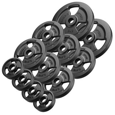 Marbo Sport Tri-Grip Hantelscheiben Guss Set 29kg / 2x5kg + 6x2,5kg + 4x1kg