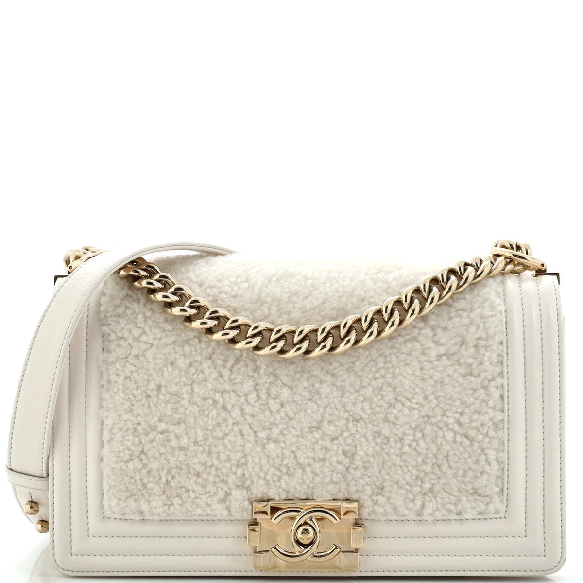 Chanel shearling flap bag hot sale