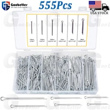 555Pcs Cotter Pin Assortment Set 6 Sizes Grab Split Fixings Securing Lock Pins