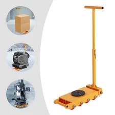 12T 360° Industrial Machinery Mover Machine Dolly Skate Roller+Handle Heavy Duty