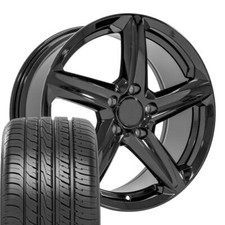 Gloss Black 18 Inch Wheels Tires Fit Camaro C4 Corvette -c8 Z06 Style Wheel Gloss Black 18 Inch Wheels Tires Fit Camaro C4 Corvette -c8 Z06 Style Wheel