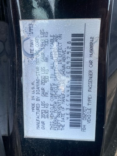 Used A/C Compressor fits: 1993 Eagle Talon R12 2.0 Grade A - Picture 10 of 24