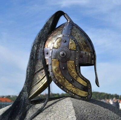 Suit Of Templar Armor Maximilian Armour With Closed Helmet Rare Medieval Knight