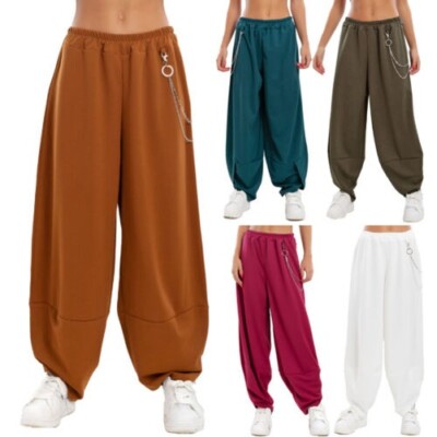 Women's Jogger Harem Pants With Chain Split Sporty TOOCOOL VI-9096