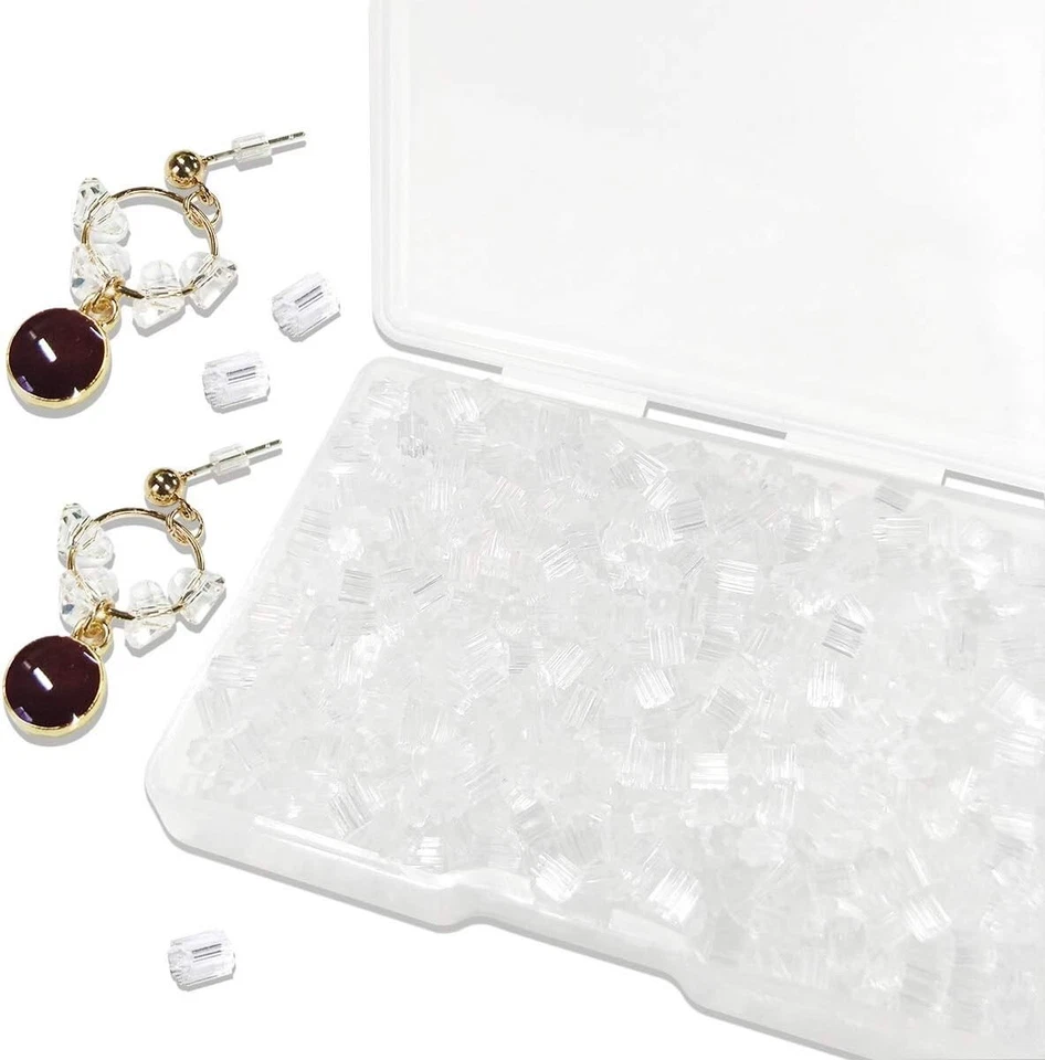 1000 Piezas Pendientes Traseros Goma Pendiente Trasero - Silicona Pendiente Trasero Suave Transparente Foto 3 de 4