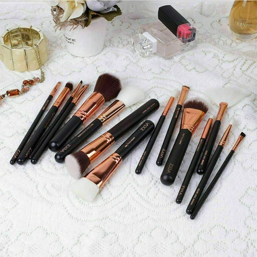 15pcs Make Up Bürsten Brush Set Rosegold Pinsel Verfassungs Schönheit Tasche . - Bild 3 von 10