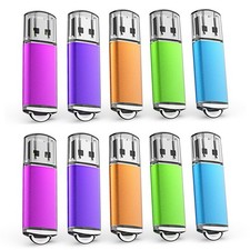 10 Pack Mixed Color USB2.0 Mini Flash Drive 1GB-32GB Blank Thumb Memory Sticks