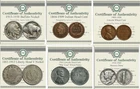 SALE Coin Set 6pc V Buffalo Nickel Wheat, Steel, Indian Cent & Mercury Dime