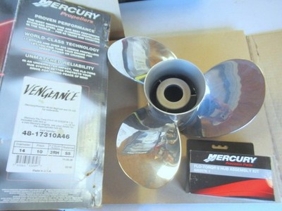 Mercury 48-17310A46 Vengeance 3RH Propeller 14 X 10'' OEM New Factory Boat Parts