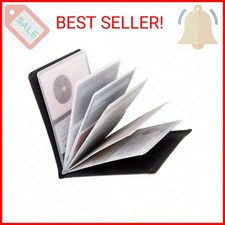 RFID Blocking Wallet - 6 Pages Leather Business Credit Card Holder Case/12 Credi