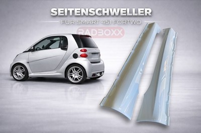   SEITENSCHWELLER SET L+R für Smart 451 Brabus ForTwo Modelle WEISS CA8L