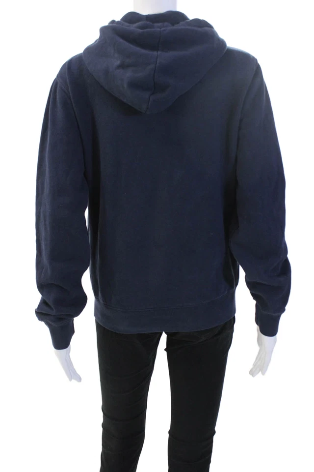 Женские толстовки на молнии Brandy Melville темно-синие хлопковые размер XS - Изображение 3 из 4