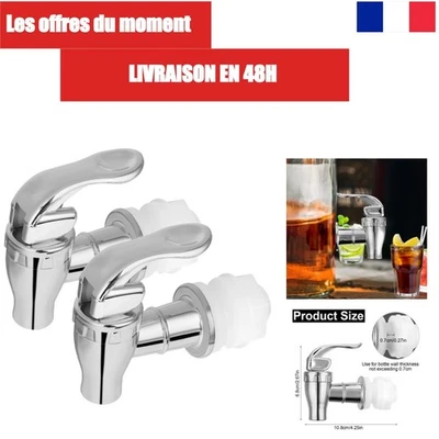 Bewudy Distributeur de boissons robinet argenté pour boissons froides et chaudes - Photo 1/4