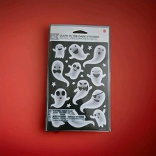 Halloween Glow in the Dark Ghost Stickers 42pcs New