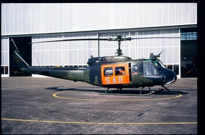 BD201 ORIGINAL K64 AIRCRAFT SLIDE: German Air Force Bell UH-1D Iroquois 71+07
