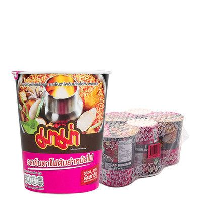 Yen Ta Fo Tom Yum Hot Pot Noodles Thai Instant Bean Vermicelli Cups  60 g x 6