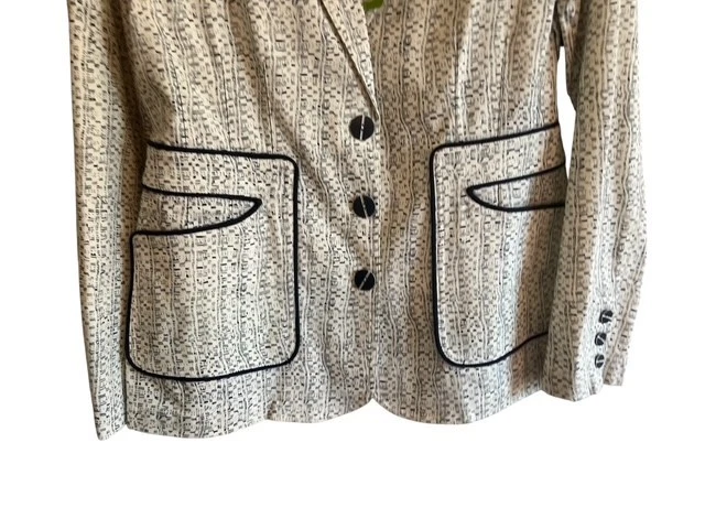 Cabi 10 黑色面霜 Carol Anderson 邀请码拼贴外套夹克 全新 — 第 4/4 张图片