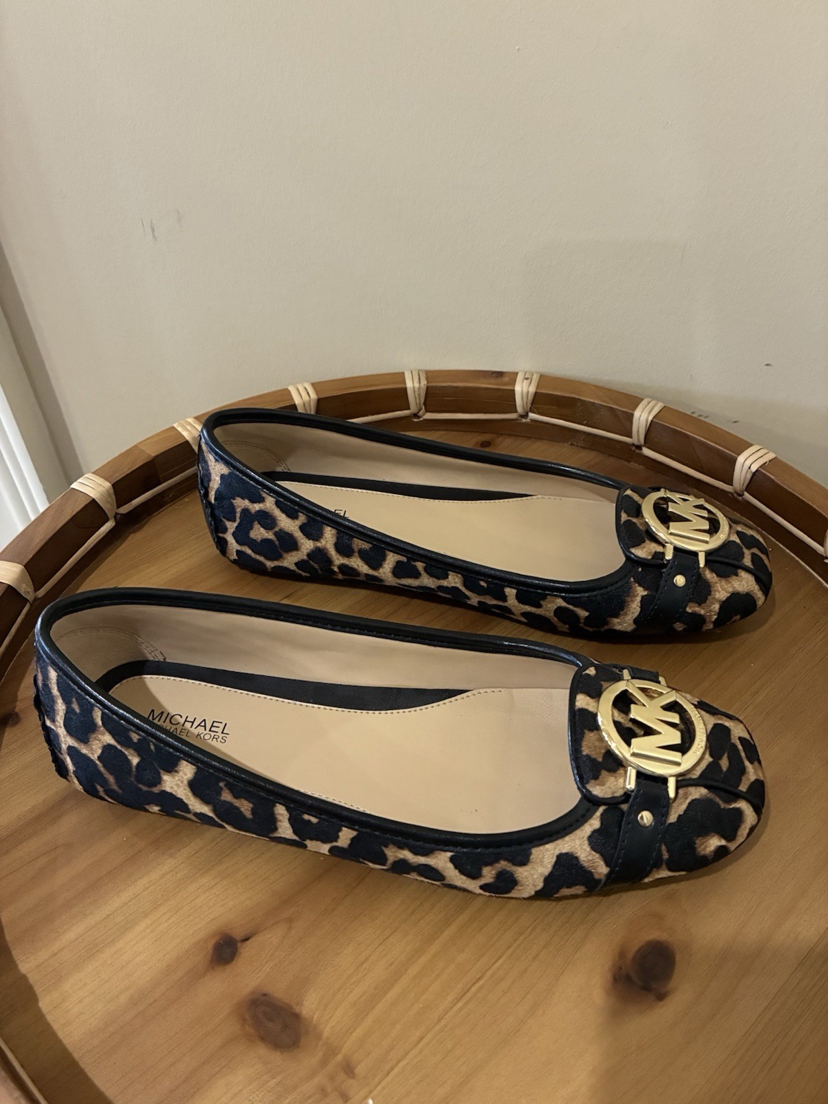 MICHAEL KORS Nori Ballet Flats LEOPARD Print Calf hair  Women’s Size 8 thumbnail 2