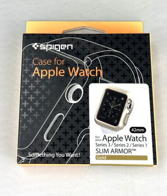 Spigen For Apple Watch Case Series 3/2/1 (42mm) | Thin Fit Flexible Gold