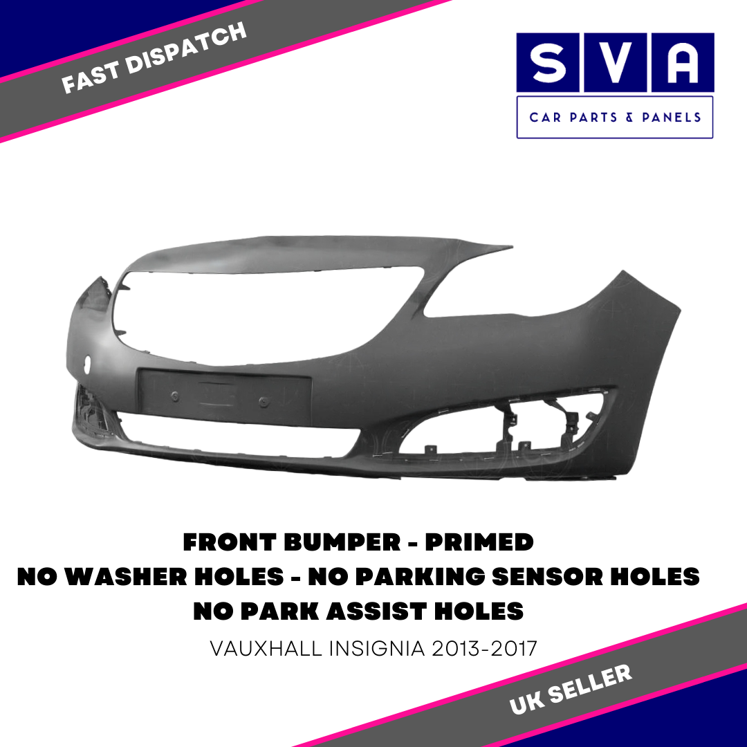Front Bumper Primed - No Pdc - Vauxhall Insignia 2013-2017 - Insurance Approved