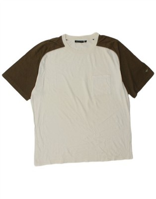 Dockers Herren Khakis T-Shirt Oberteil XL weiß Colourblock CN18