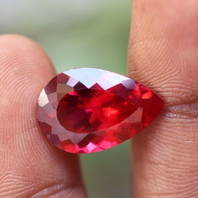 12 Ct CERTIFIED Natural Red Ruby Pear Cut Loose Gemstone For Housewarming