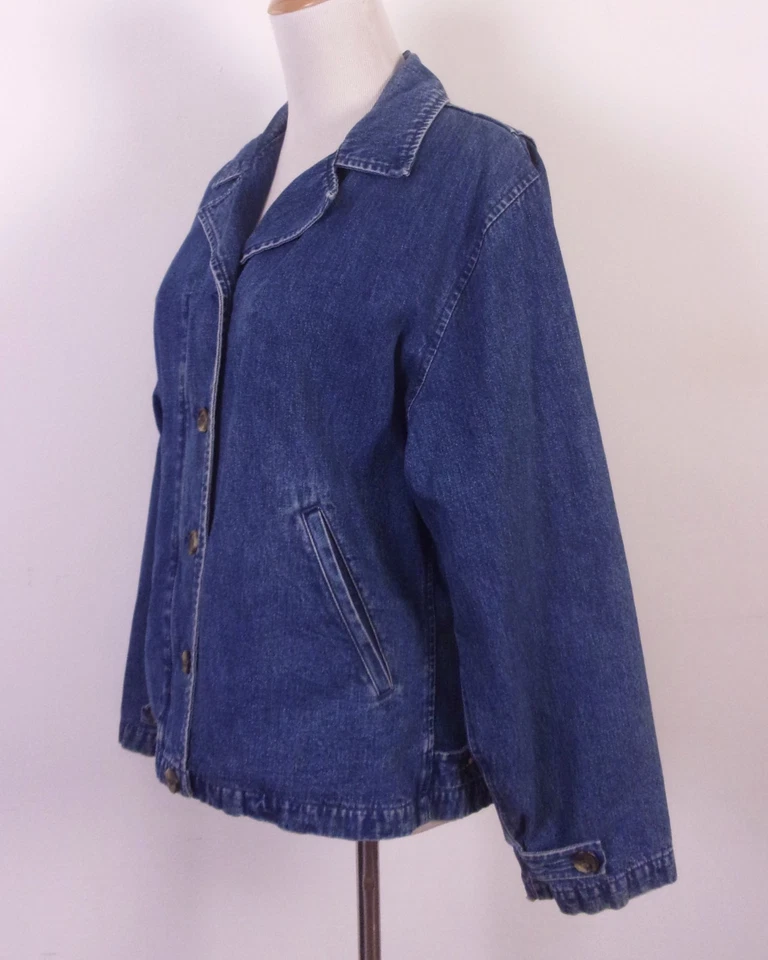 Chaqueta vaquera Eddie Bauer vintage años 80 90 usada en excelente estado forro de franela talla S Foto 2 de 4