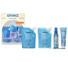 NIB Amika Hydro Dream Hair Routine Trial Kit 4pc Shampoo Conditioner Hydro