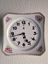 Antike Gustav Becker Küchenuhr Porzellan um 1900 Top Zustand