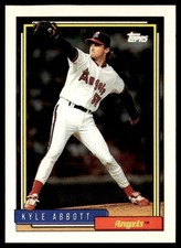 1992 Topps Kyle Abbott California Angels #763